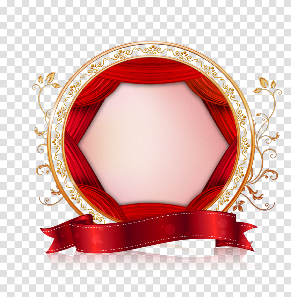 Newcastle Valentine Wedding Creative Border Red Clipart Circle Red And Gold Picture Frame, Helmet, Apparel, Diwali Transparent Png