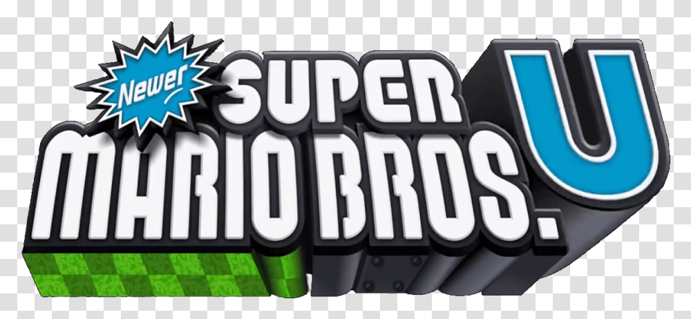 Newer Super Mario Bros Newer Super Mario Bros U Logo, Word, Vehicle, Transportation Transparent Png