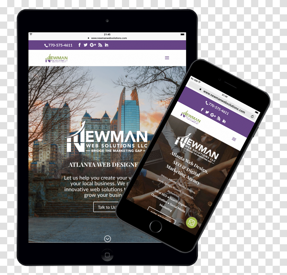 Newman Web Solutions Responsive Design Atlanta Samsung Galaxy, Mobile Phone, Electronics, Cell Phone, Iphone Transparent Png