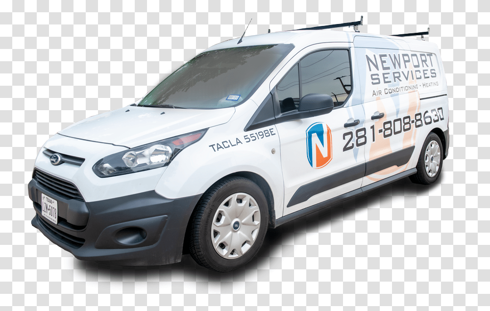 Newport Ac Services Truck Compact Van, Car, Vehicle, Transportation, Wheel Transparent Png