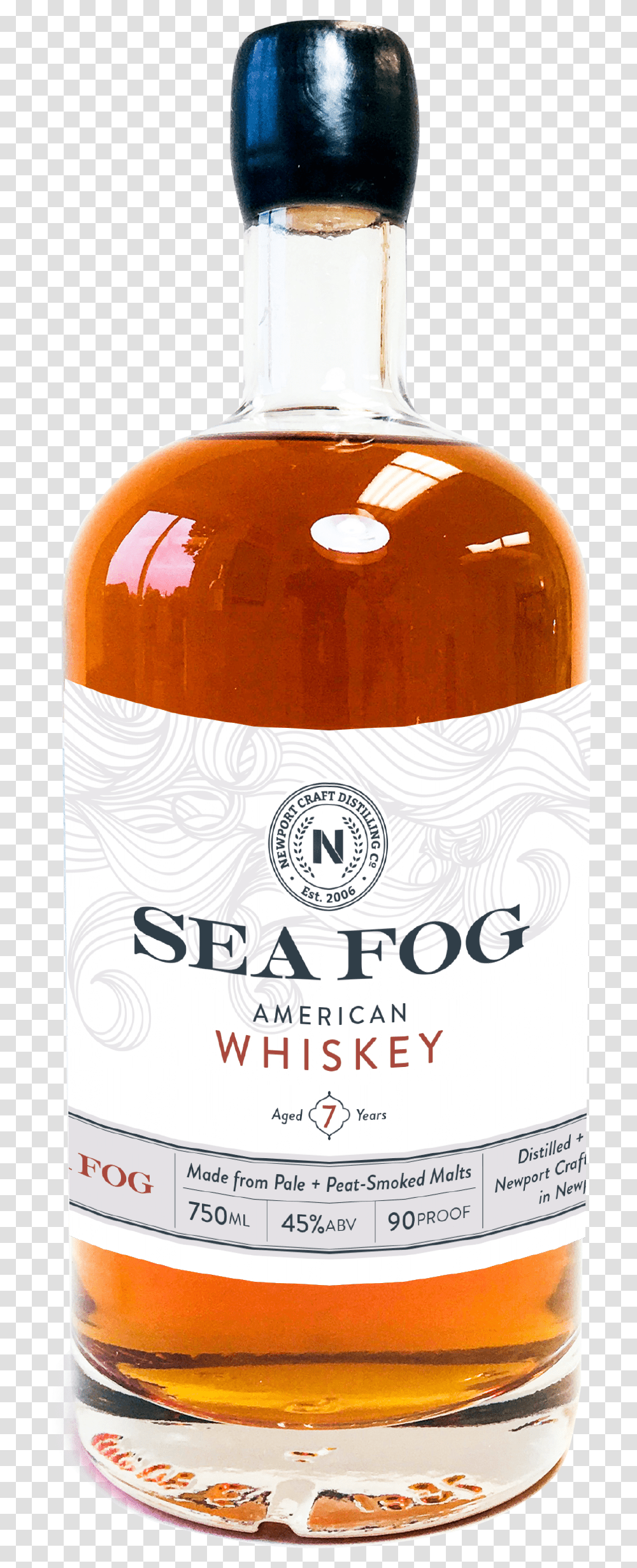 Newportcraft Seafog Whiskey Glass Bottle, Liquor, Alcohol, Beverage, Drink Transparent Png