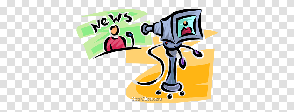 News Anchor And Camera Royalty Free Vector Clip Art Illustration, Poster, Advertisement, Sport, Sports Transparent Png