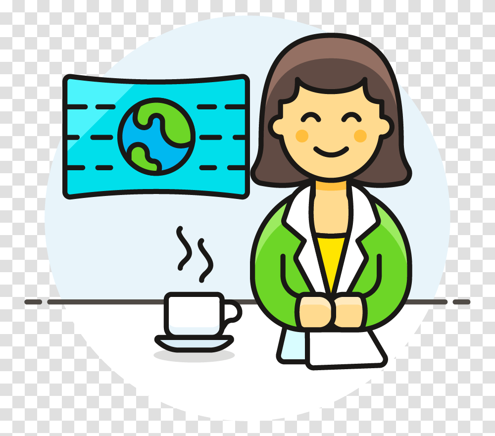 News Anchor Female Asian News Anchor Clipart News Anchor Clipart, Coffee Cup, Text, Label, Washing Transparent Png