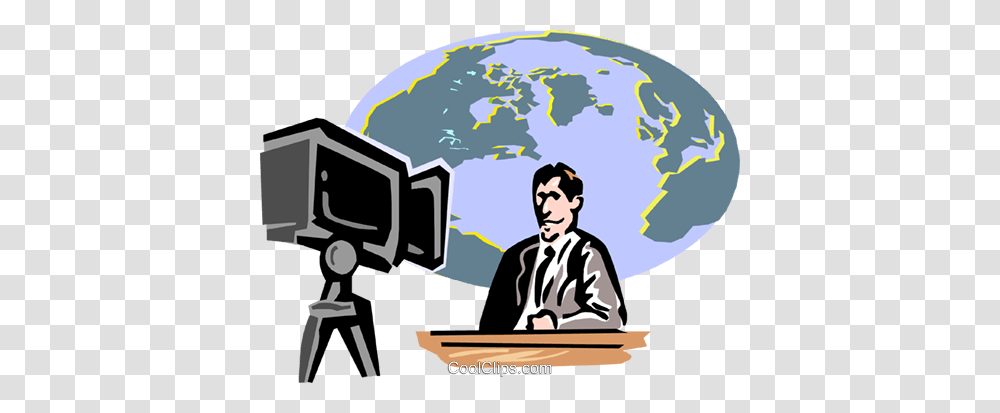 News Anchor Royalty Free Vector Clip Art Illustration, Person, Human, Astronomy, Outer Space Transparent Png