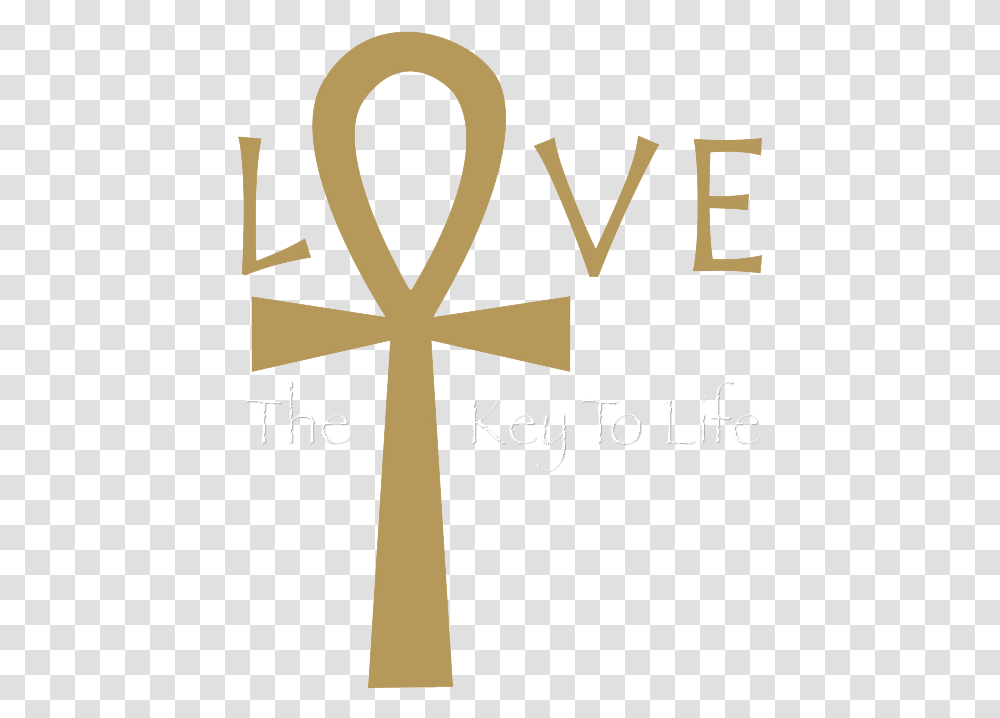 News Love The Key To Life Key Life Logo, Text, Symbol, Cross, Label Transparent Png