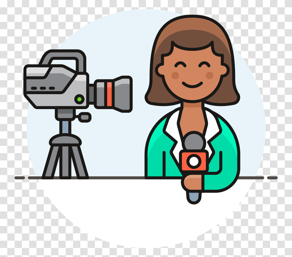 News Reporter Clipart Journalist Clipart, Tripod, Camera, Electronics, Photography Transparent Png