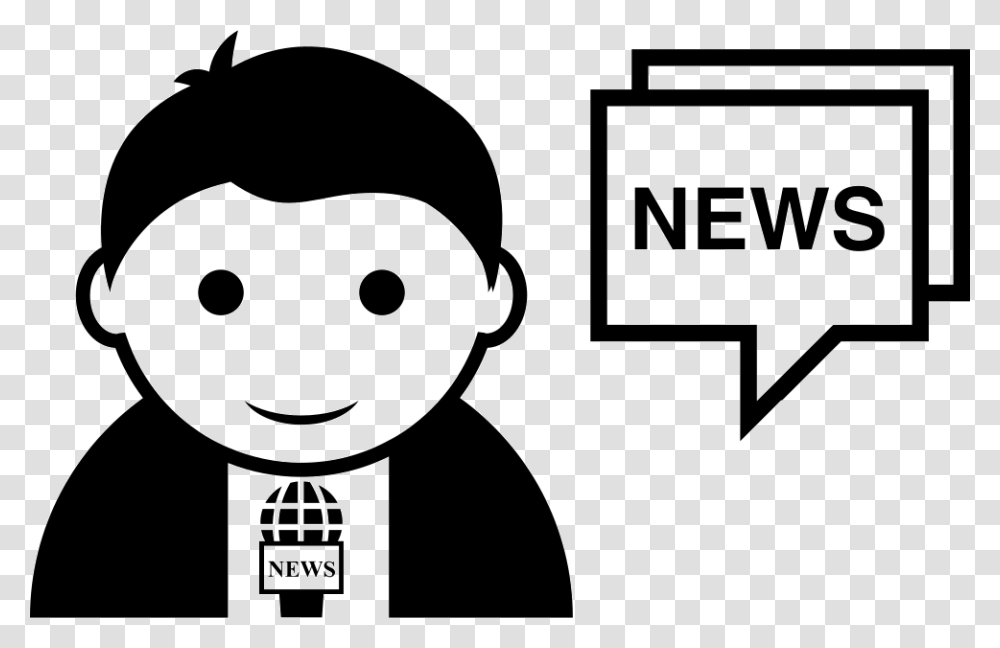 News Reporter Clipart News Icon, Stencil, Face, Giant Panda Transparent Png