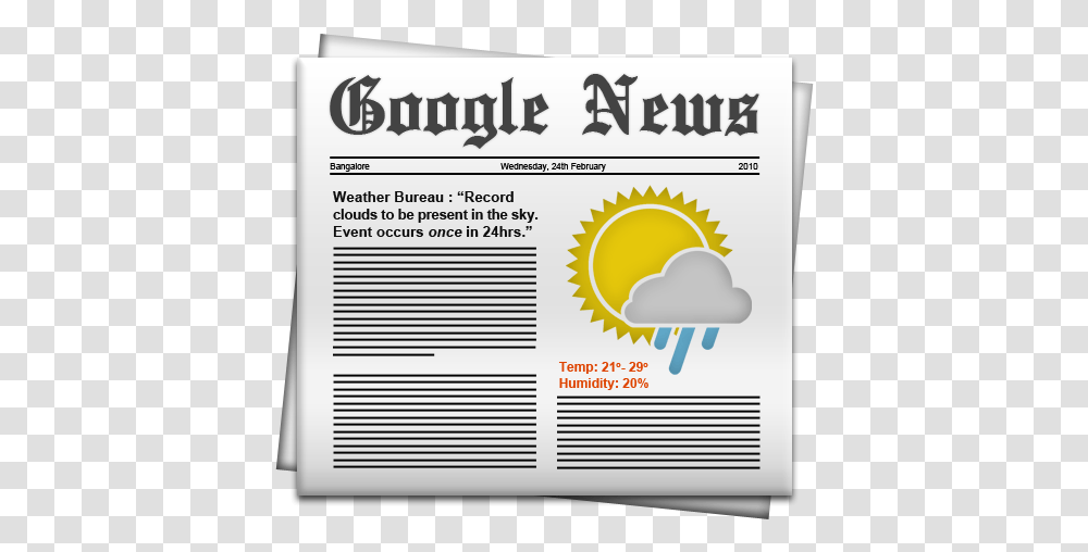 News Weather Icon Naples Daily News, Newspaper, Text, Label, Flyer Transparent Png
