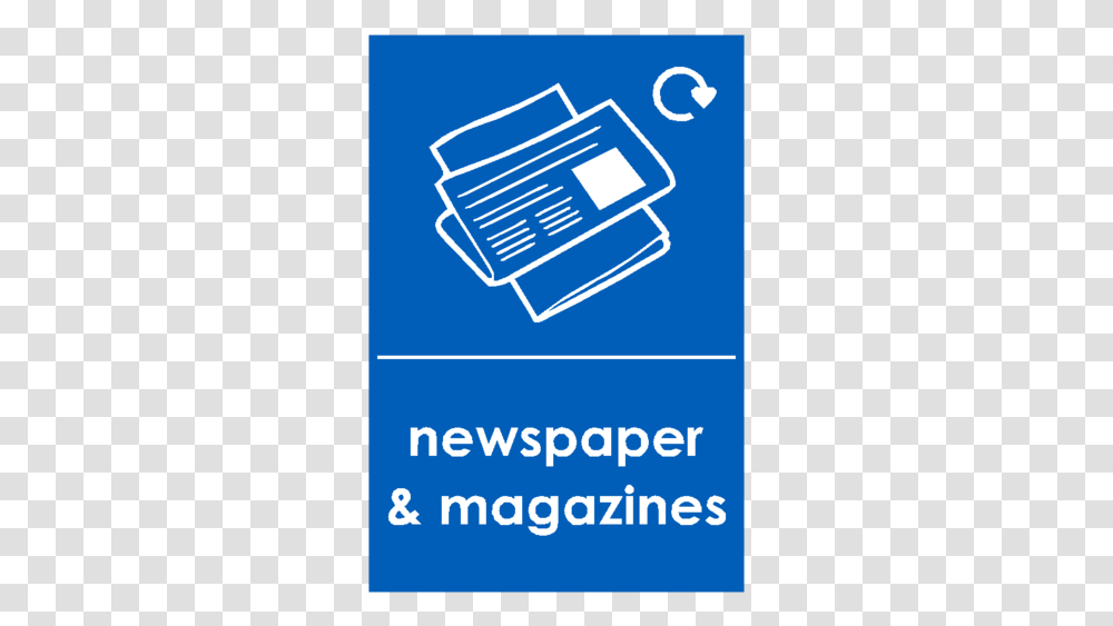 Newspaper And Magazines Waste Recycling Signs Newspapers And Magazines Icon, Label, Badminton Transparent Png