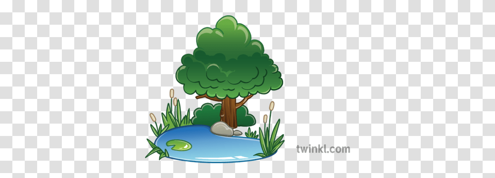 Newsroom Emoji Environment Pond Tree Wildlife Ks2 Environment Emoji, Green, Vegetation, Plant, Birthday Cake Transparent Png