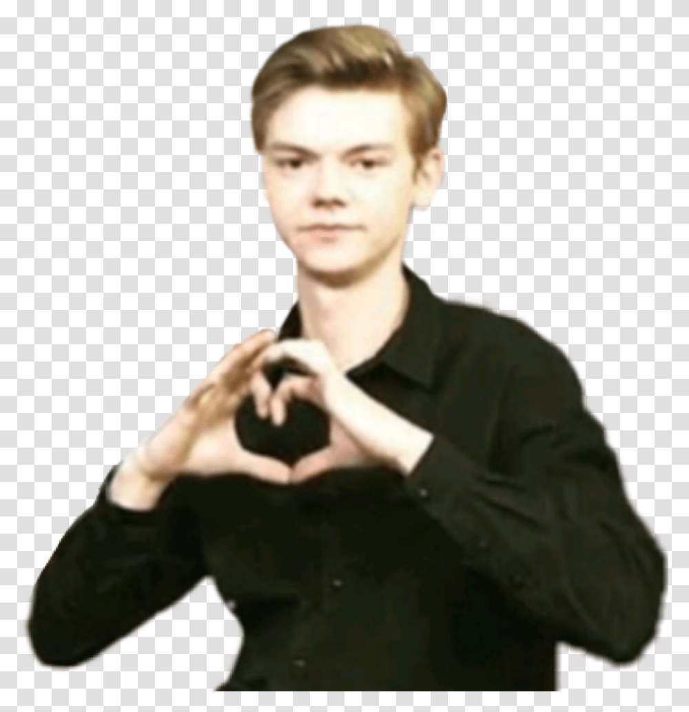 Newt From Maze Runner Thomas Brodie Sangster Cute Hearts, Person, Clothing, Sleeve, Man Transparent Png