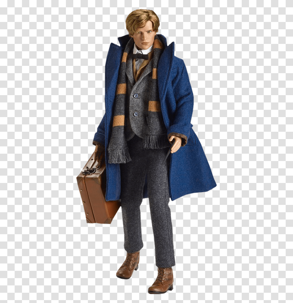 Newt Scamander Tonner Doll, Coat, Person, Overcoat Transparent Png