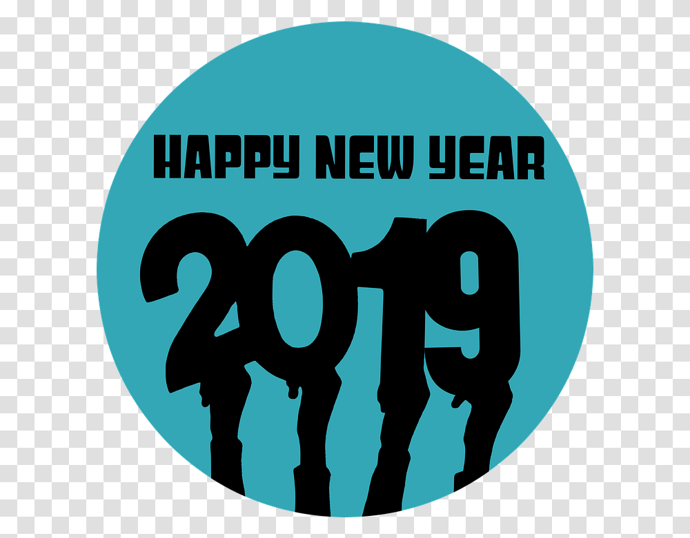 Newyear 2019 Happy New Year App Dp Hd, Text, Label, Number, Symbol Transparent Png