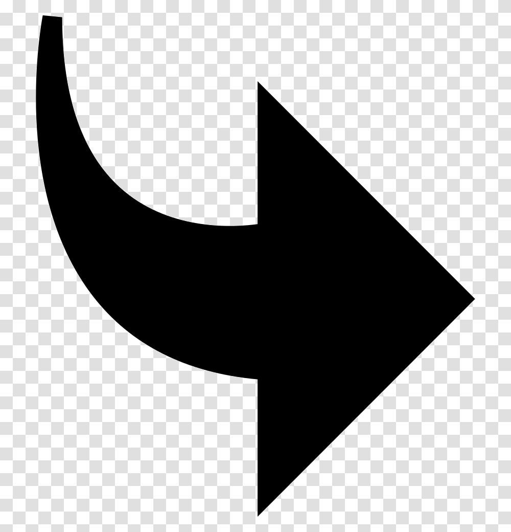 Next Curved Arrow Svg Icon Free Download Pfeil Nach Rechts Unten, Axe, Tool Transparent Png