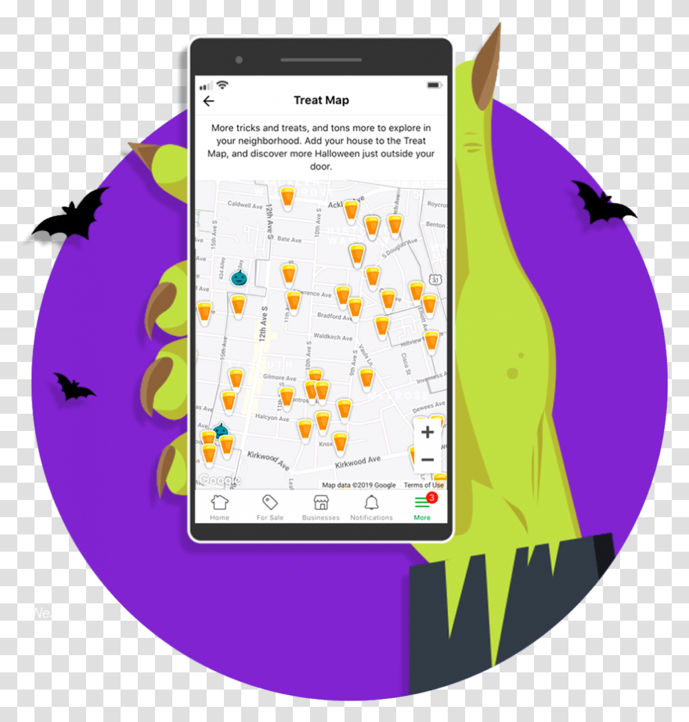 Nextdoor Treat Map For Iphone And Android, Calendar Transparent Png