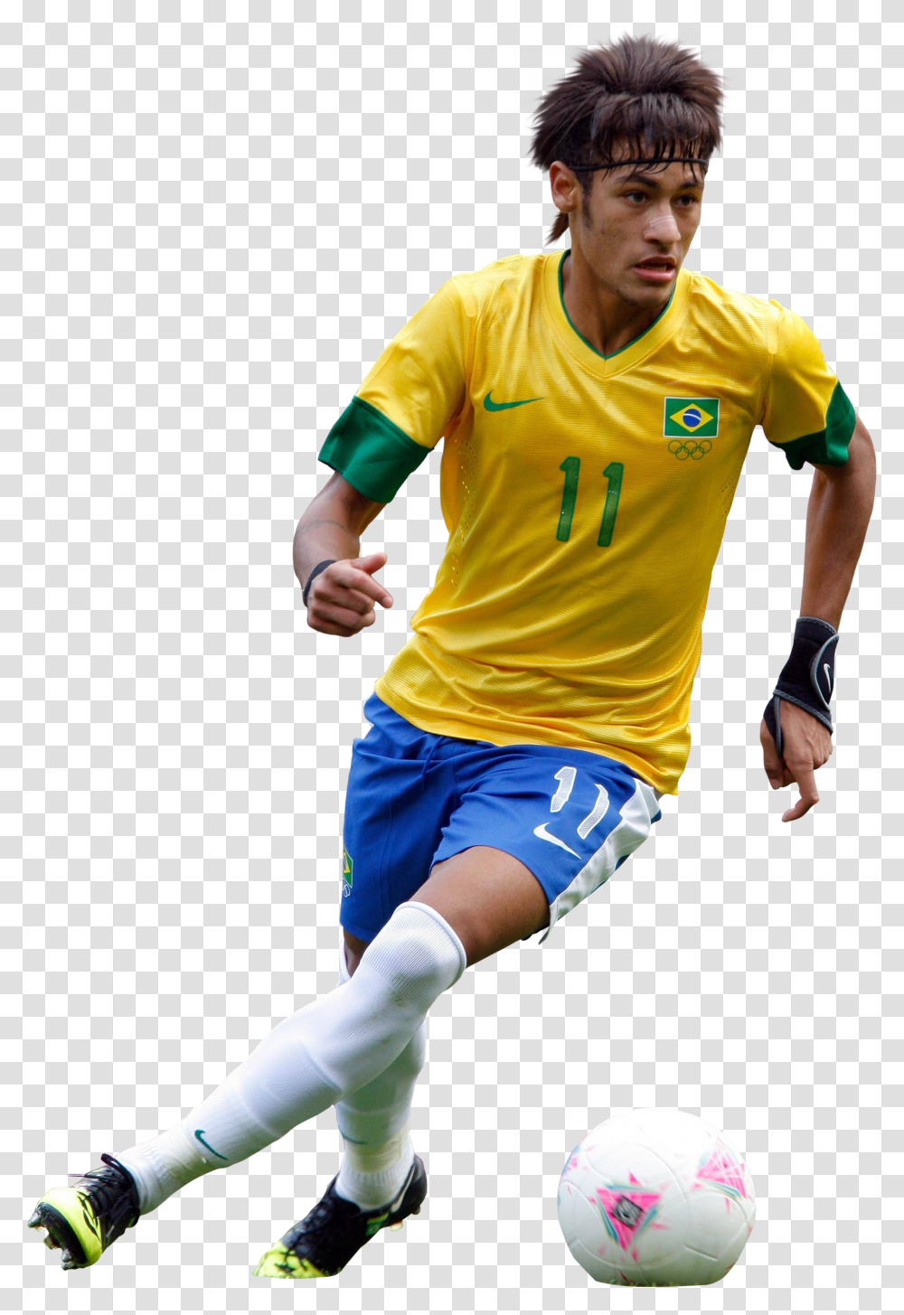 Neymar Athlete Yellow Neymar With Ball, Soccer Ball, Football, Team Sport Transparent Png