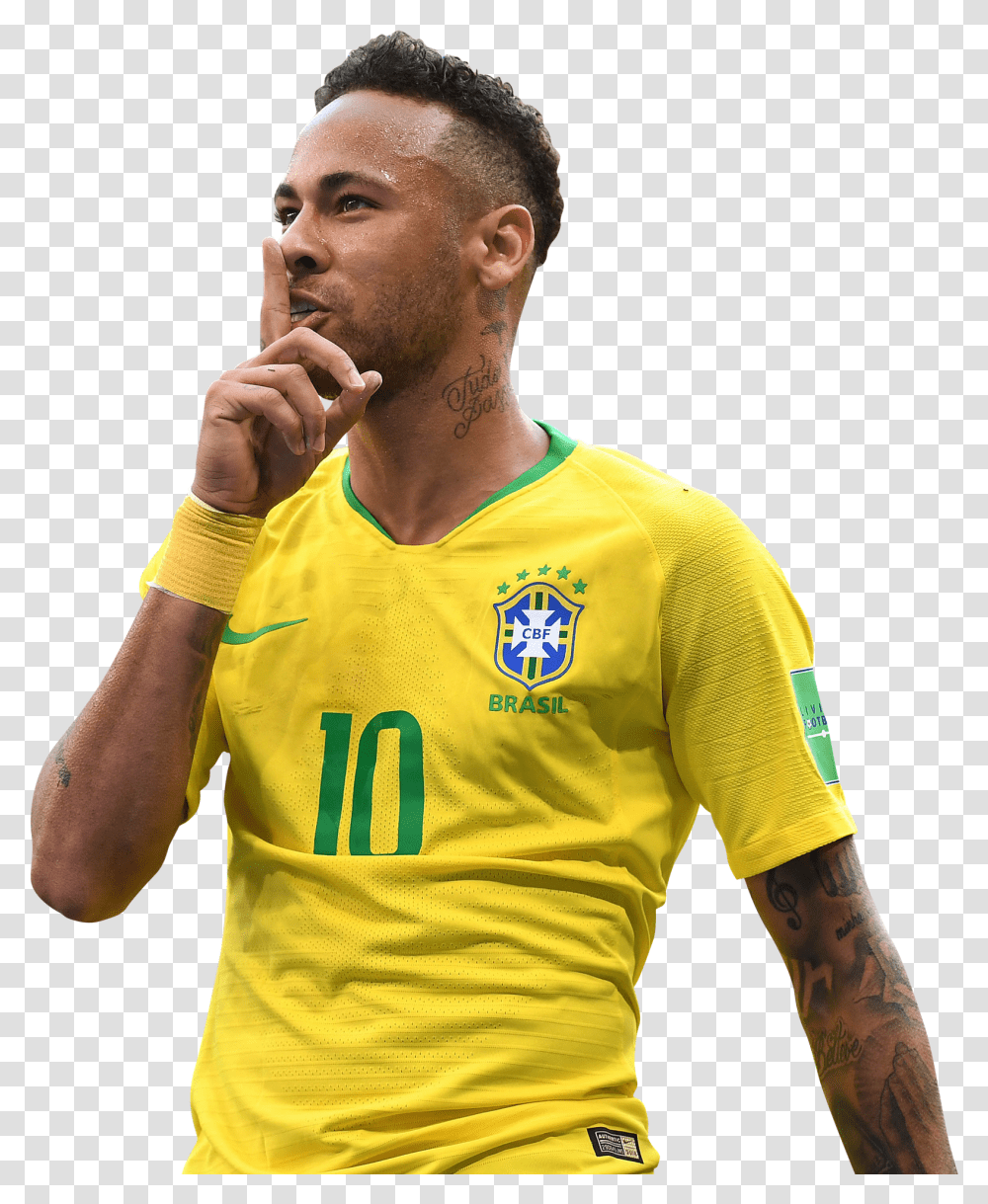 Neymar Brazil 2018 Neymar, Clothing, Sleeve, Person, Sphere Transparent Png