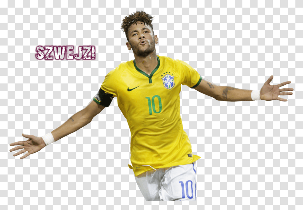 Neymar Brazil, Shirt, Person, Shorts Transparent Png