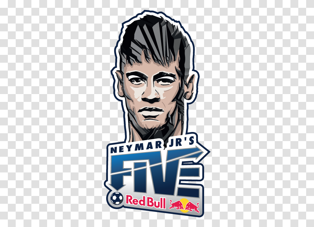 Neymar Jr Five Red Bull, Poster, Advertisement, Label Transparent Png