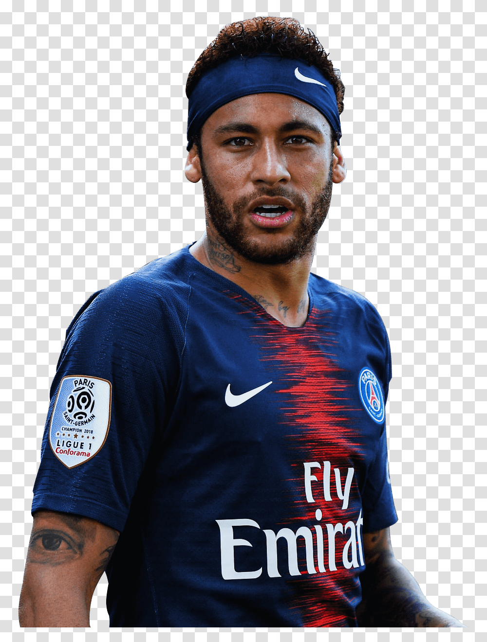 Neymar With Nike Logo Playing Psg Team Transfer Fc Barcelona News, Clothing, Apparel, Person, Human Transparent Png