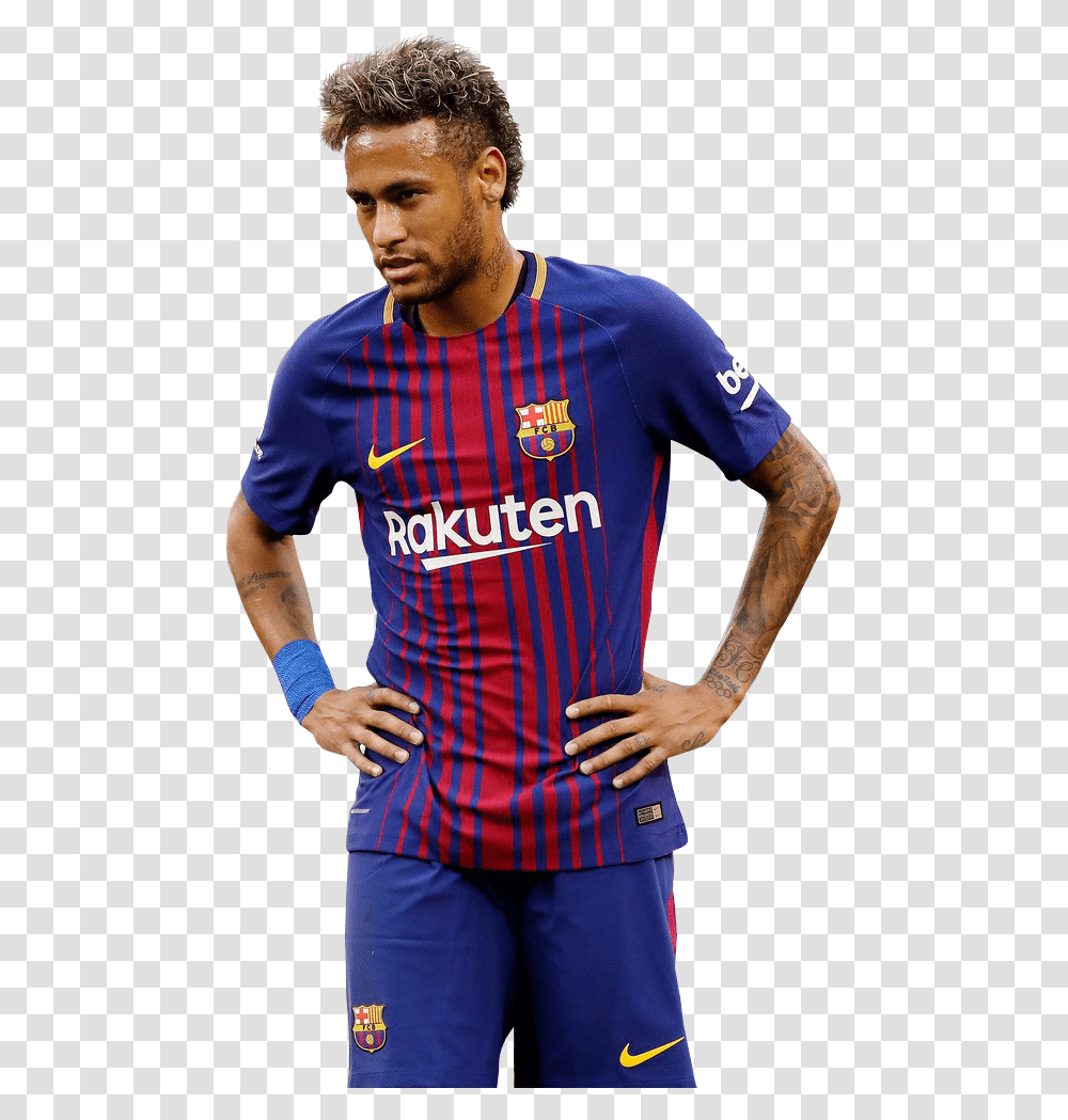 Neymarrender Neymar Barcelona 2017, Shirt, Person, Jersey Transparent Png