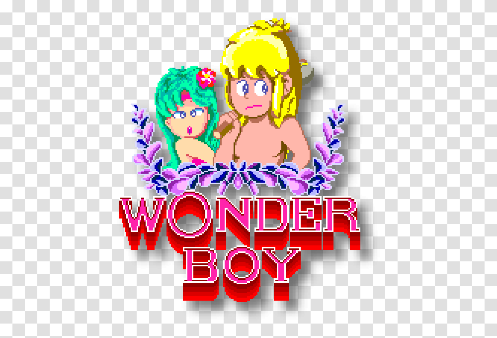 Nfgworld Wonder Boy - A Sprite History Wonder Boy Arcade Logo, Poster, Advertisement, Flyer, Paper Transparent Png