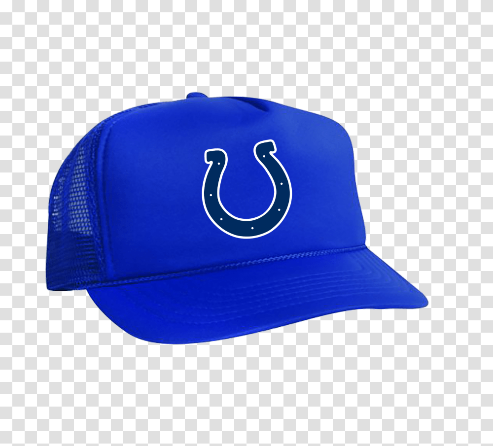 Nfl Colts Logo Royal Printed Hat, Apparel, Baseball Cap Transparent Png