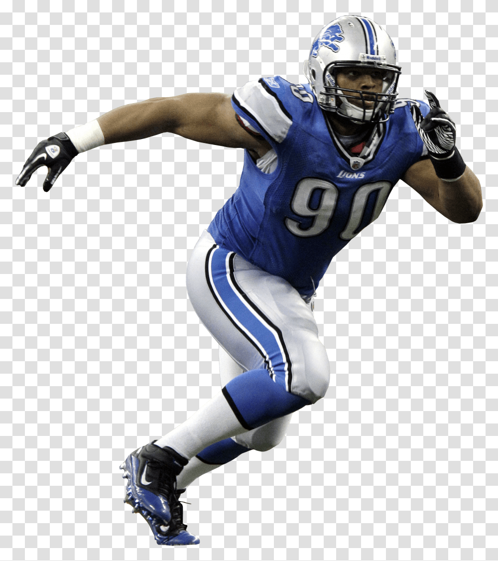 Nfl Football Download Ndamukong Suh Lions, Apparel, Helmet, Person Transparent Png