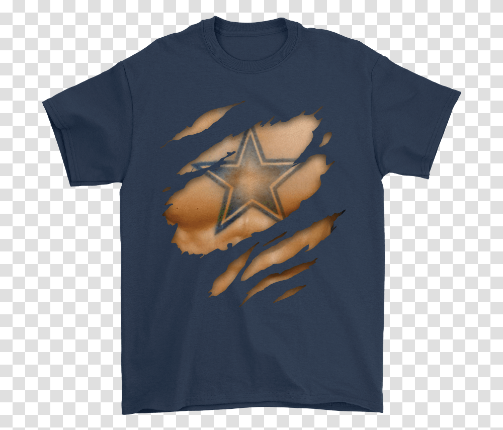 Nfl Football Logo 3d Art Chest Dallas Cowboys Tattoo Bts Ot7 T Shirt, Apparel, T-Shirt Transparent Png