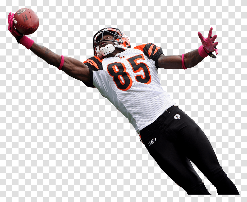 Nfl Football Players Wallpaper Football Players Catching A Football, Clothing, Apparel, Helmet, Person Transparent Png
