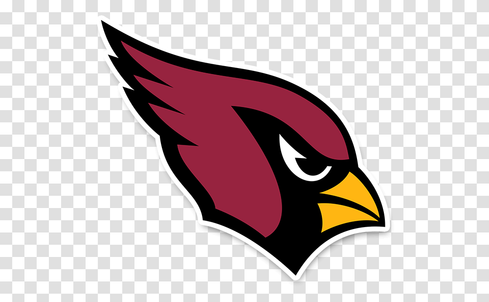 Nfl Logo Stickers & Car Decals Officially Licensed Car Arizona Cardinals Logo, Bird, Animal Transparent Png