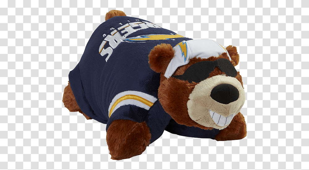 Nfl Los Angeles Chargers Pillow Pet San Diego Chargers Pillow Pet, Cushion, Teddy Bear, Toy, Mascot Transparent Png