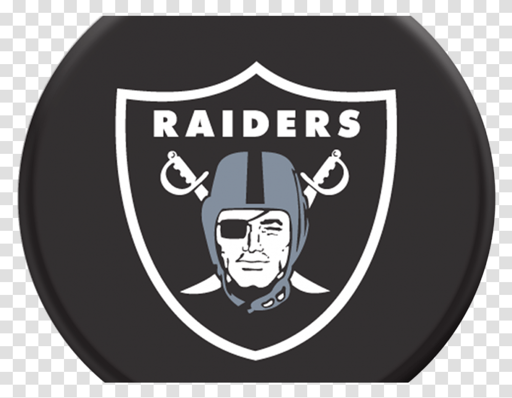 Nfl Oakland Raiders Logo Popsockets Grip Oakland Raiders Logo Black, Trademark, Armor, Badge Transparent Png