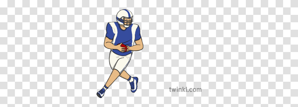 Nfl Player Illustration Twinkl Kick American Football, Clothing, Person, Helmet, Sport Transparent Png