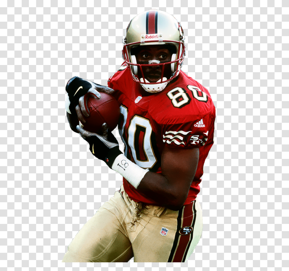 Nfl Players Cut Out Jerry Rice, Helmet, Apparel, Person Transparent Png