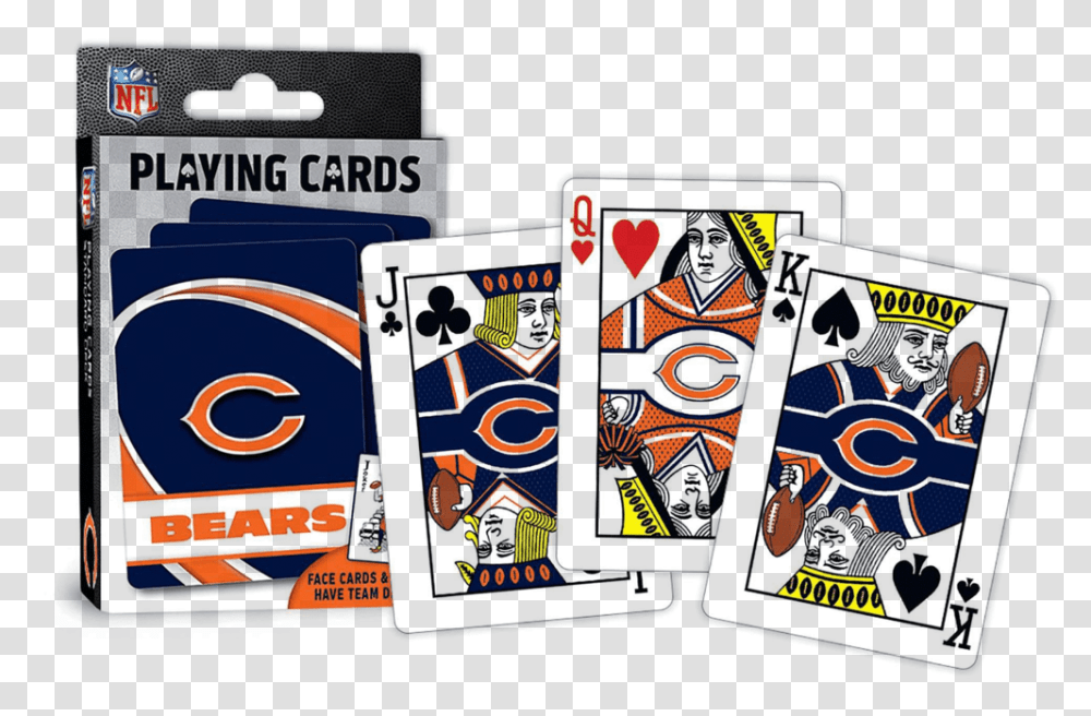 Nfl Playing Cards Chicago Bears Chicago Bears Playing Cards, Arcade Game Machine, Pac Man Transparent Png