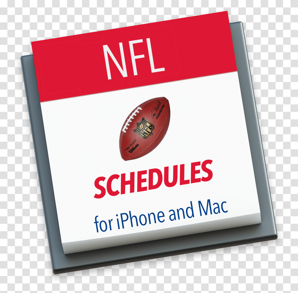 Nfl Schedules For Iphone And Mac Nfl Football Ball, Advertisement, Billboard, Rugby Ball Transparent Png