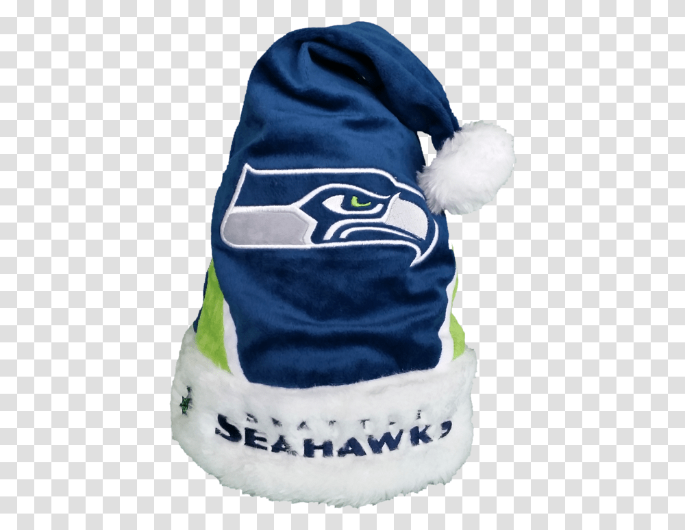 Nfl Team Santa Hat Seattle Seahawks Seattle Seahawks, Clothing, Apparel, Person, Human Transparent Png
