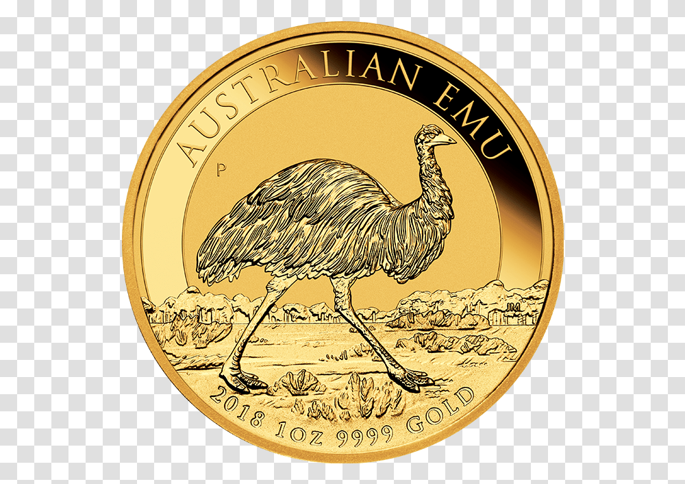 Ngc 2018 Australia 1 Oz Emu, Bird, Animal, Coin, Money Transparent Png