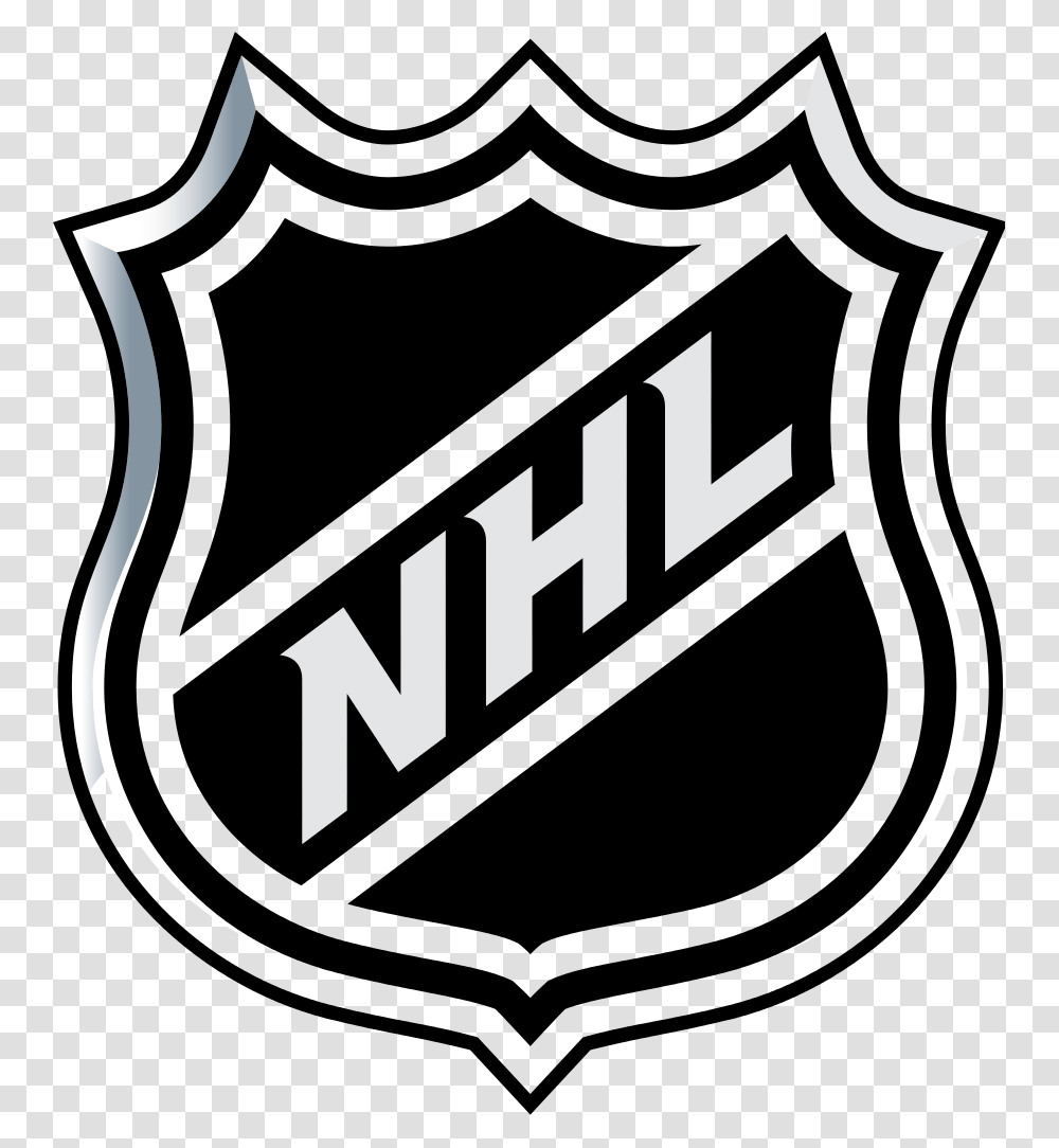 Nhl Logo Black And White, Trademark, Stencil Transparent Png