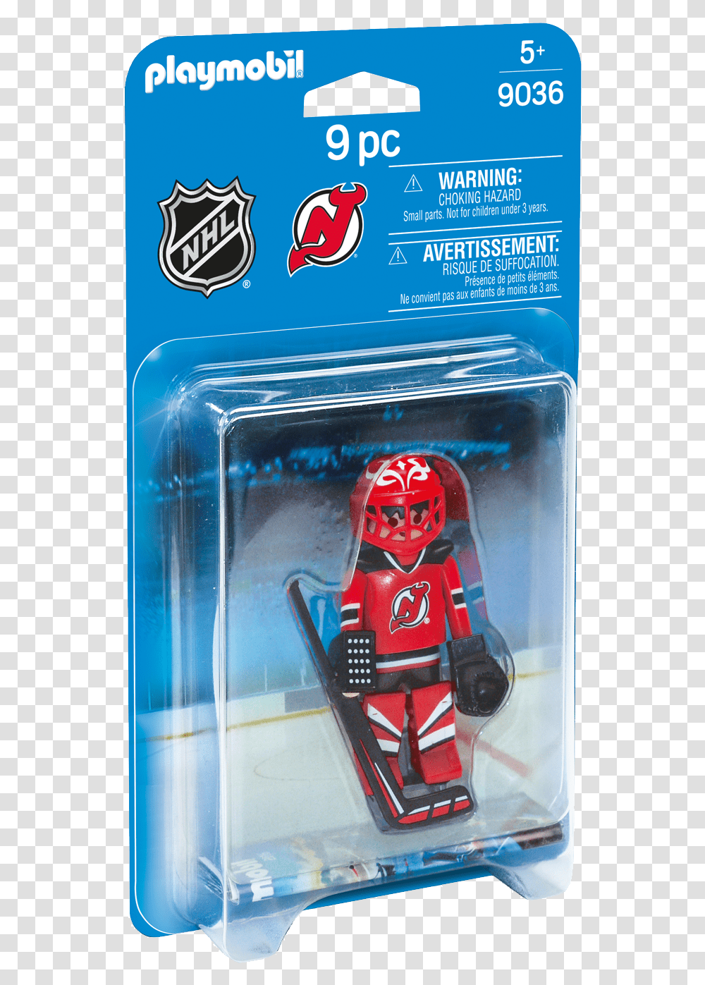 Nhl New Jersey Devils Goalie 9036 Playmobil Usa Playmobil Winnipeg Jets, Person, Human, Helmet, Clothing Transparent Png