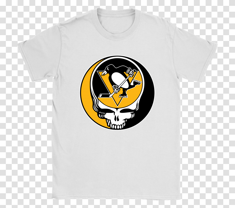 Nhl Team Pittsburgh Penguins X Grateful Dead Logo Band Steal Your Face, Apparel, T-Shirt Transparent Png