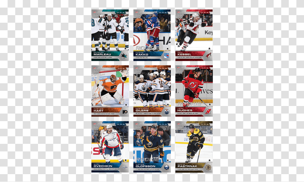 Nhl Topps Now 9 Sticker Pack College Ice Hockey, Person, Human, Rink, Ice Skating Transparent Png