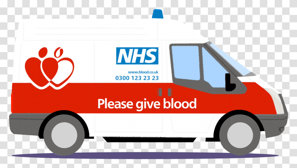 Nhs Blood Van, Vehicle, Transportation, Ambulance, Moving Van Transparent Png
