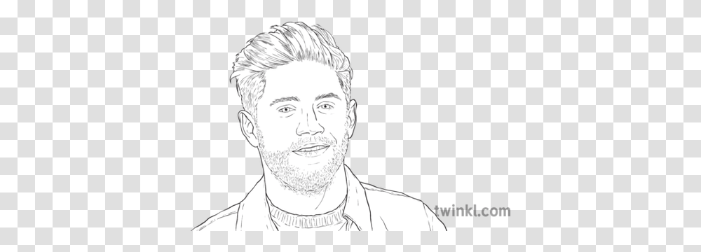 Niall Horan Roi Famous People Celebrity Niall Black And White, Drawing, Art, Person, Human Transparent Png