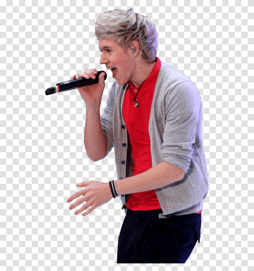 Niall Horan Singing, Microphone, Person, Finger Transparent Png