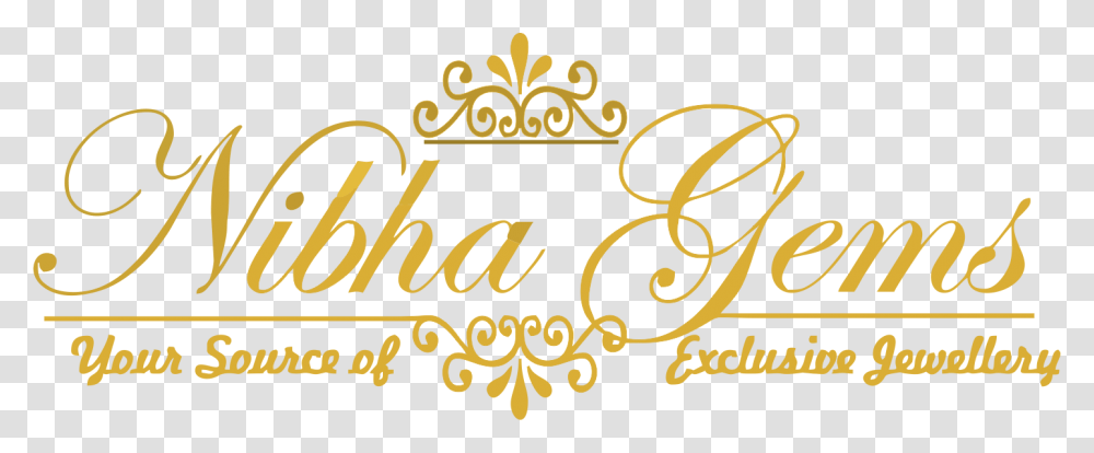 Nibha Gems Logo Modified Small Calligraphy, Floral Design, Pattern Transparent Png