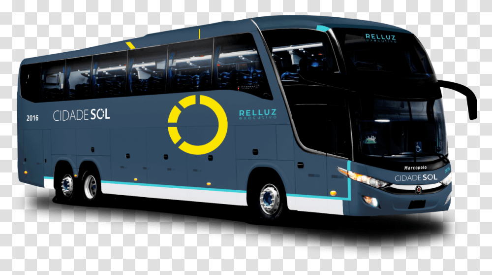Nibus Da Cidade Sol, Vehicle, Transportation, Tour Bus, Double Decker Bus Transparent Png