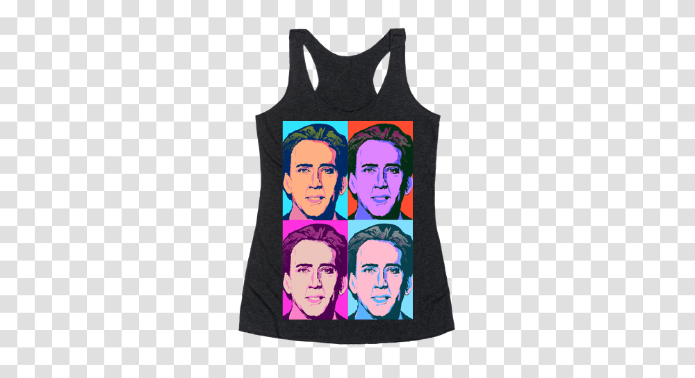Nic Cage T Shirts Pullovers And More Lookhuman, Apparel, Tank Top, Person Transparent Png
