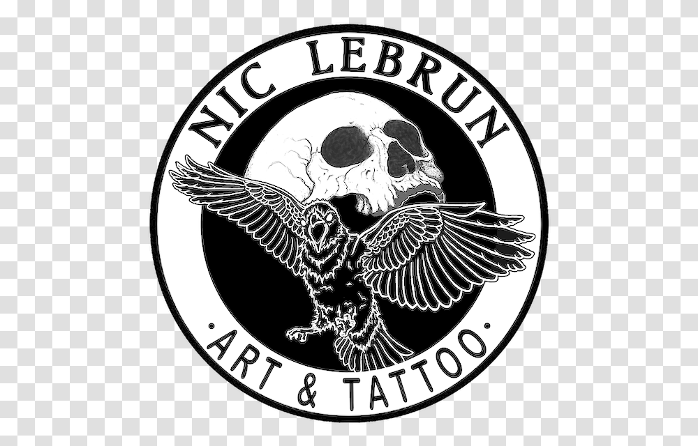 Nic Lebrun Art Tattoo Old School, Emblem, Logo, Trademark Transparent Png